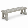 Banc d'extérieur industriel en béton gris 180 x 40 x 45 cm